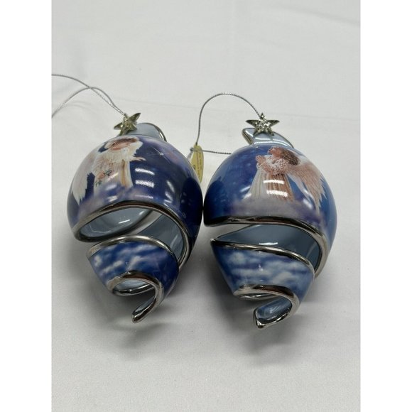 Two Starlight Blessings. Heirloom Porcelain Ornament Collection By Dona Gelsinge - Picture 6 of 11